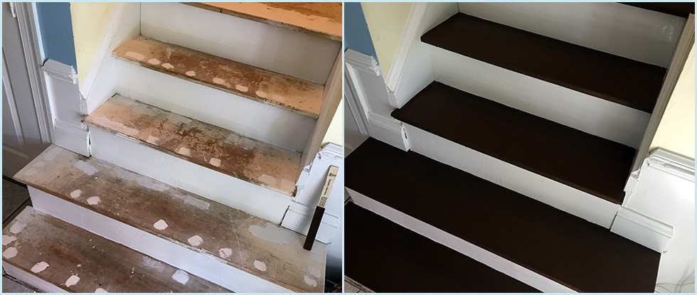 Stairs Before & After Painting