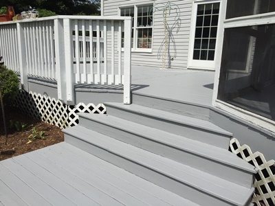 Chesapeake Property Finishes Deck Painting