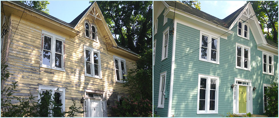 Exterior Residential Painting Before & After
